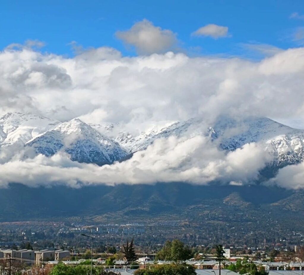 Wonderful view of our mountain range in Santiago, Chile.